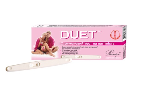 Тест на беременность Duet струйный тест Тест на беременность Duet